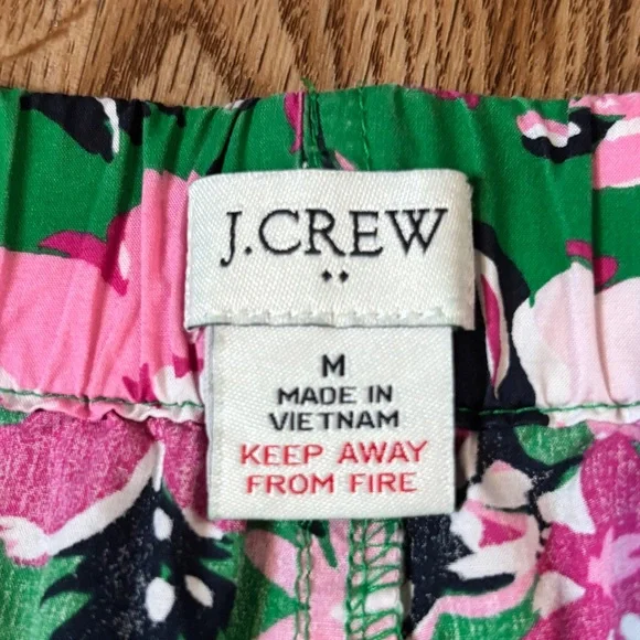 J Crew Floral Green Sleep Shorts - Picture 4 of 4